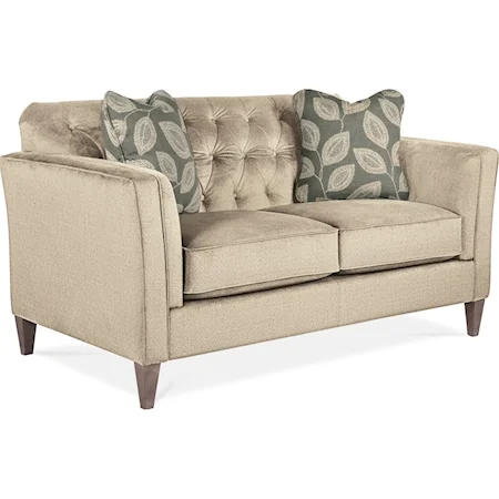 Transitional Premier Loveseat with Chesterfield Button Tufting